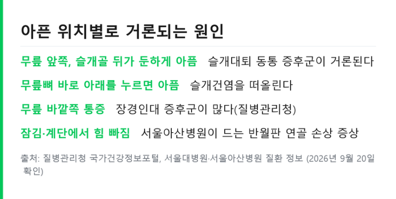 러닝 무릎 통증 부위별 원인 .. 장경인대 증후군 병원 가는 신호