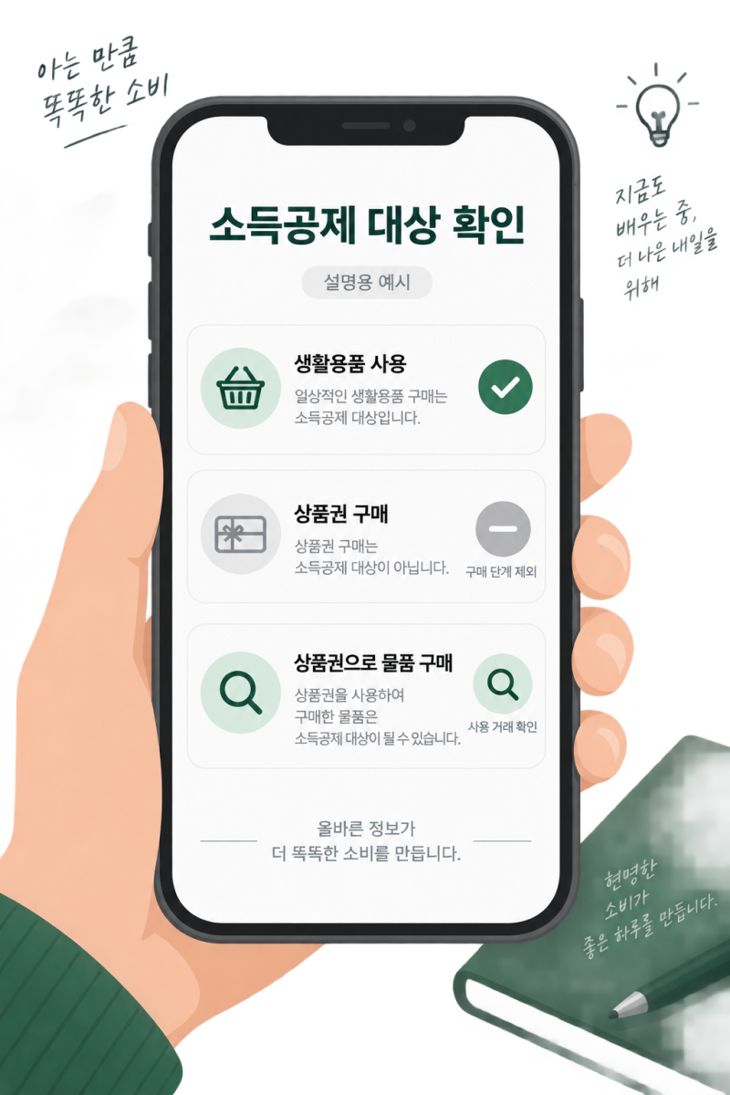 상품권 소득공제, 살 때와 쓸 때가 달라요｜현금영수증 받는 기준
