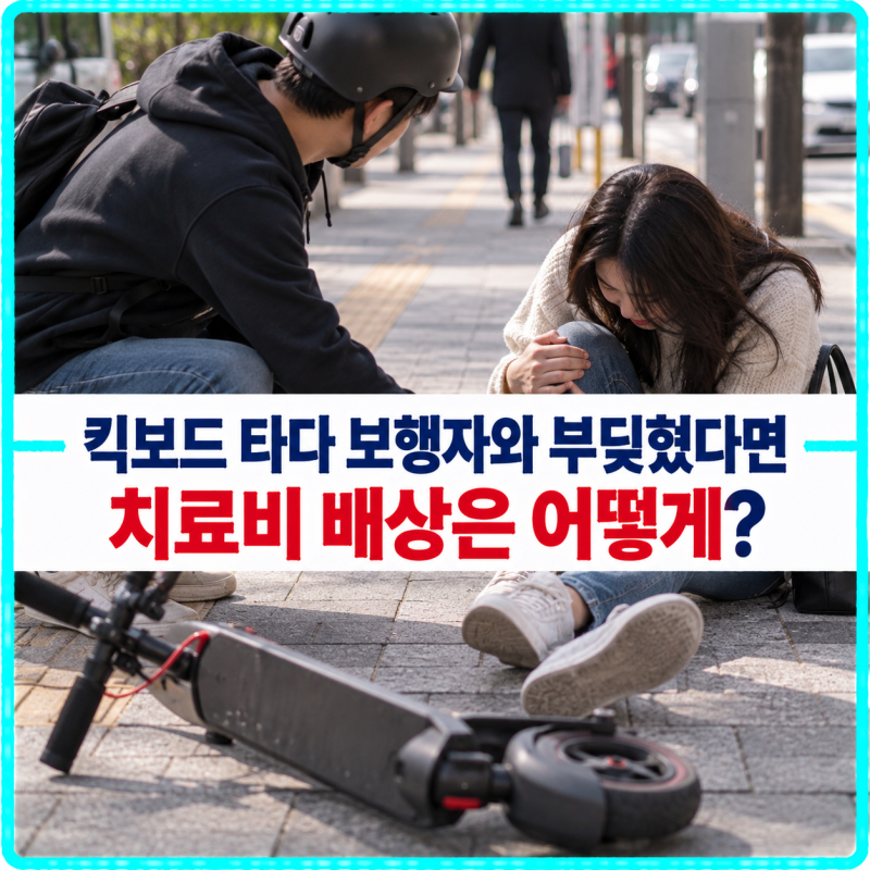 전동킥보드 타다 보행자와 부딪혔다면? 치료비 배상과 내 보험 확인 순서