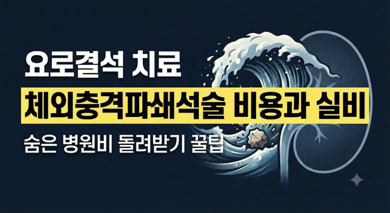 요로결석 체외충격파쇄석술 비용과 실비 청구 방법 총정리