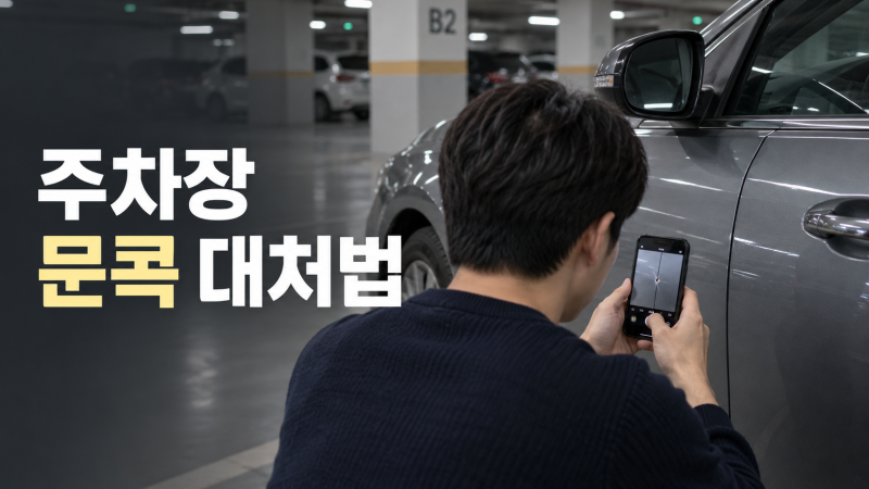 주차장 문콕 대처법, CCTV 열람부터 수리비 보상까지 어떻게 받을까