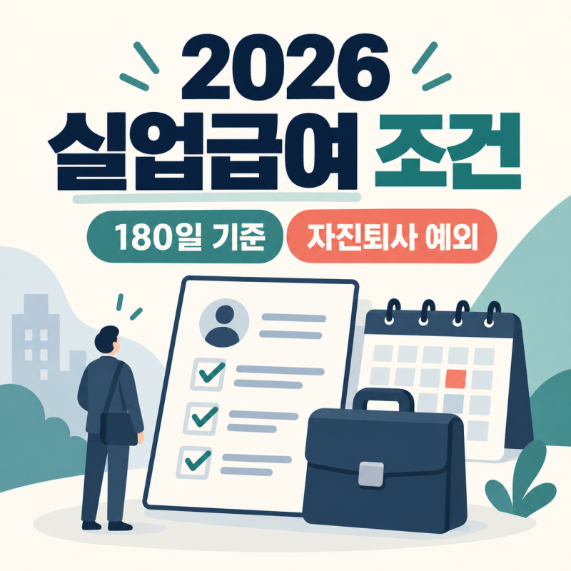 2026 실업급여 조건, 180일은 달력상 6개월과 다릅니다