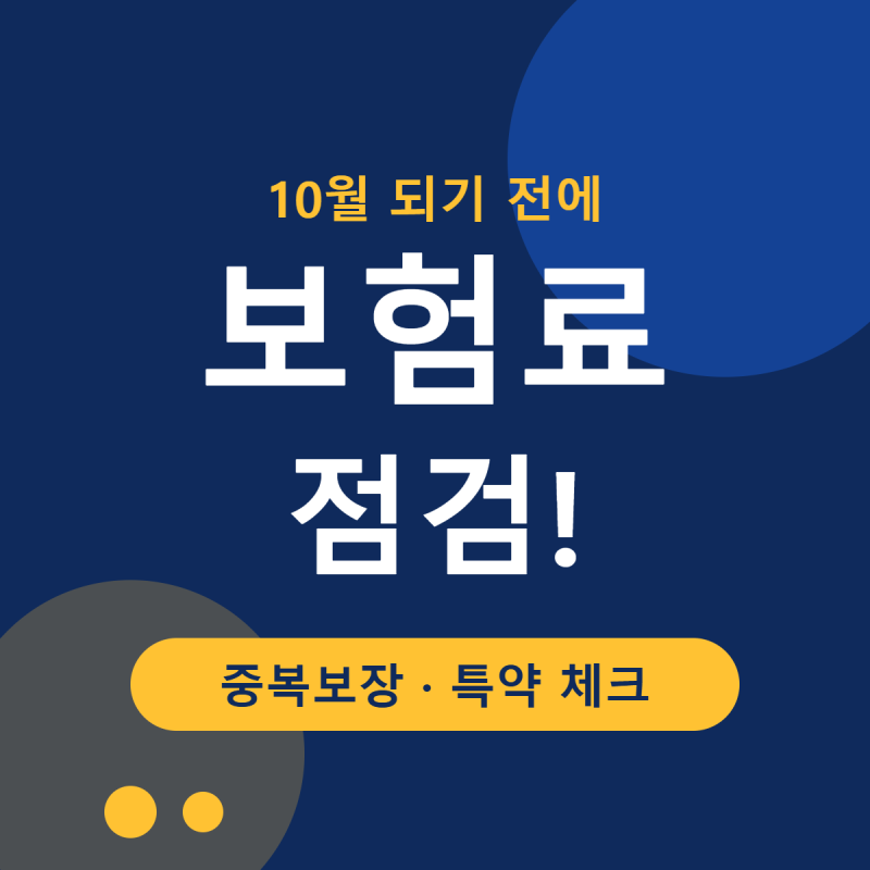 보험료 매달 빠져나가더니 결국 터졌다… 10월 전 보험 리모델링 안 하면 버티기 어렵다