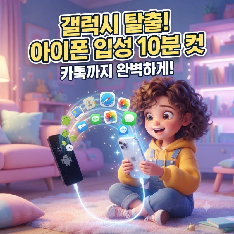 갤럭시에서 아이폰으로 데이터 옮기기 카톡 유심