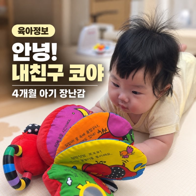4개월 아기 장난감 | 안녕 내친구 코야 사용후기(국민장난감, 세탁방법)