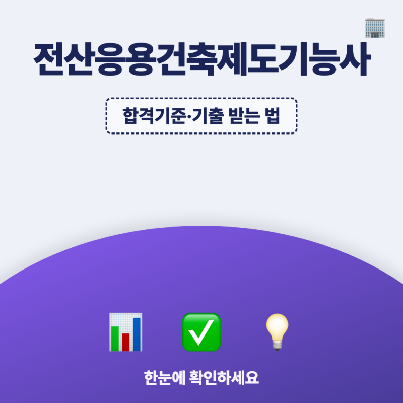 전산응용건축제도기능사 기출문제 다운 방법, 합격기준 총정리