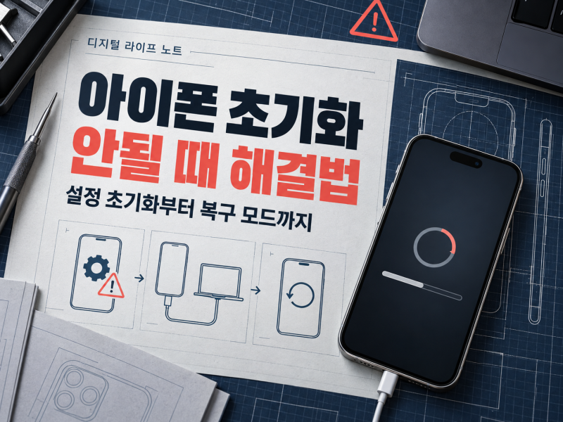 아이폰 초기화 안될 때 해결법｜복구 모드까지 순서대로