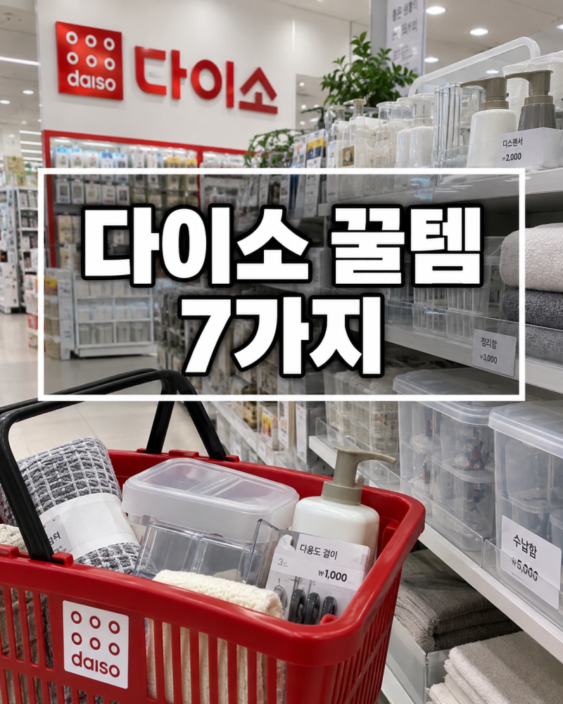 다이소 꿀템 추천 7가지, 평점 4.9이상만! 품절대란템!