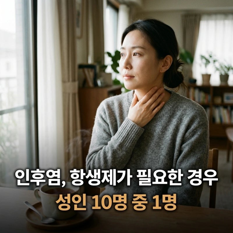 인후염 증상, 항생제가 필요한 경우는 따로 있습니다