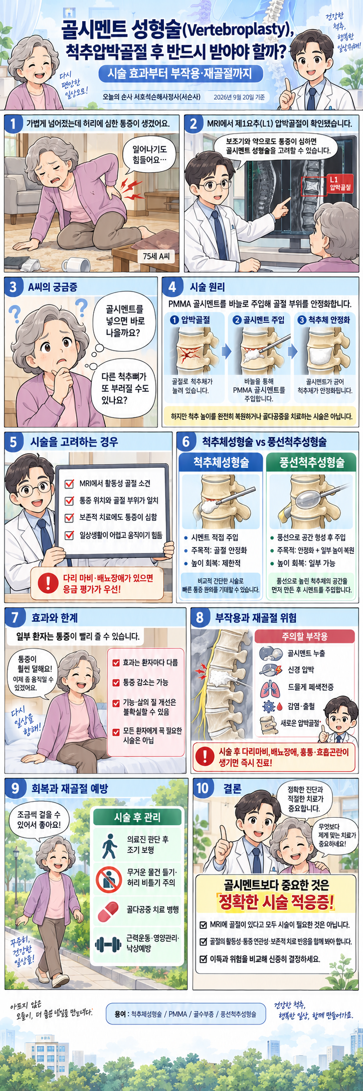 골시멘트 성형술(Vertebroplasty), 척추압박골절 후 반드시 받아야 할까?_Prepared by 서호석손해사....