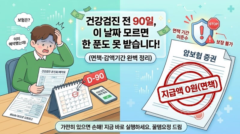 건강검진 전 90일, 이 날짜 모르면 암 진단받아도 한 푼도 못 받습니다 (면책·감액기간 완벽 ....
