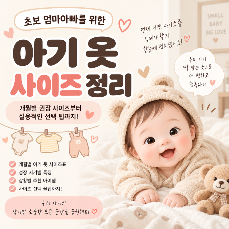 아기옷 사이즈 너무 어려우시죠? 제가 정리해드릴게요!