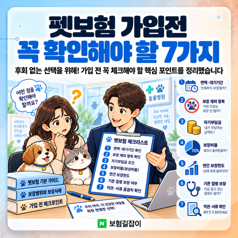 펫보험 가입 전 꼭 확인해야 할 7가지｜보험료보다 먼저 볼 조건