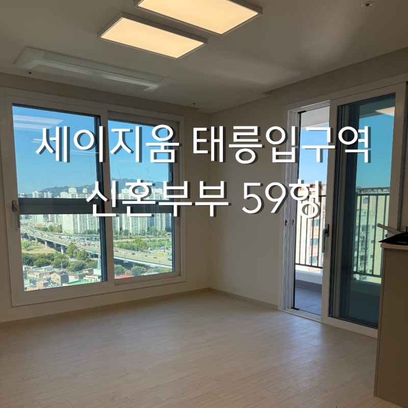 세이지움 태릉입구역 신혼부부 당첨 59형 현장투어｜실제 내부·평면도·발코니 확장 후기