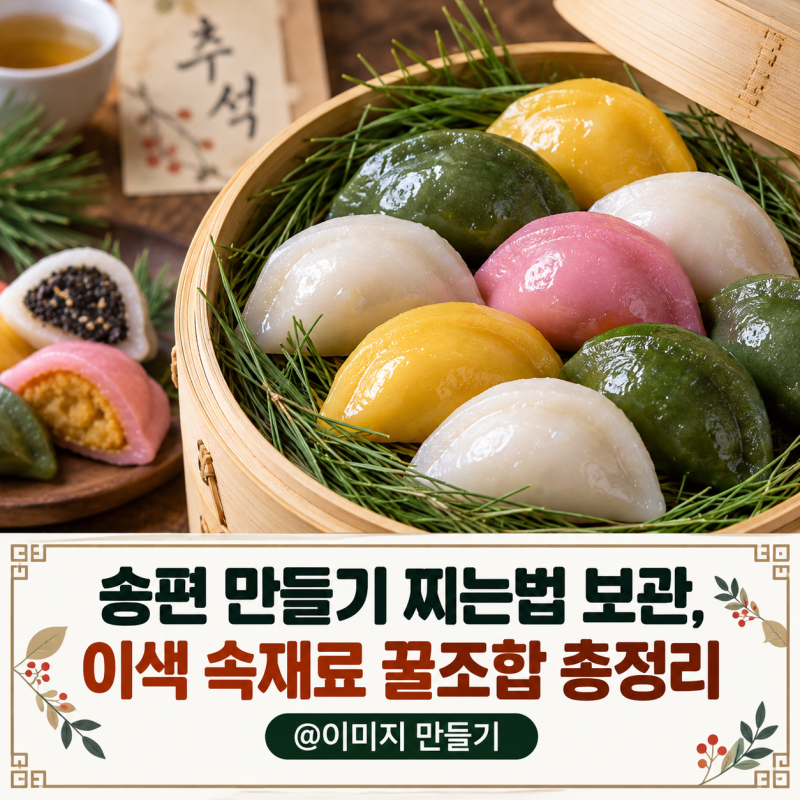 송편 만들기 찌는법 보관, 이색 속재료 꿀조합 총정리
