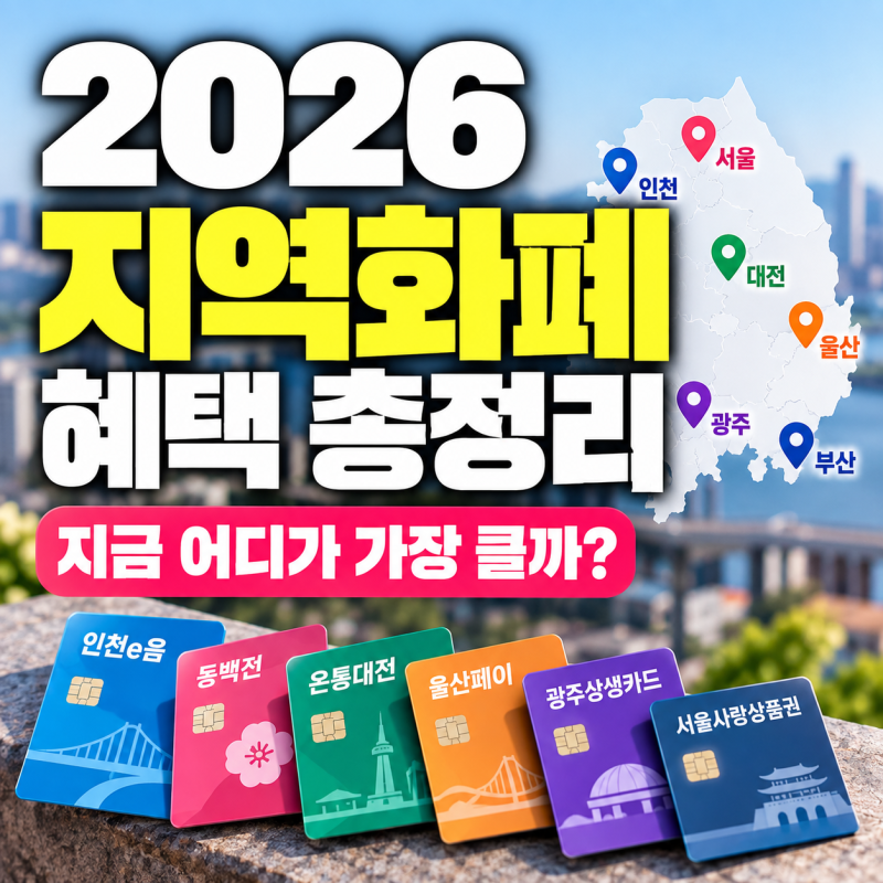 지역화폐 혜택 총정리｜인천e음·동백전·온통대전·울산페이·광주상생카드