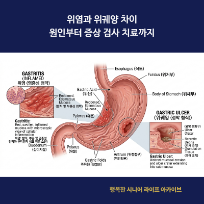 위염과 위궤양 차이｜원인부터 증상 검사 치료까지