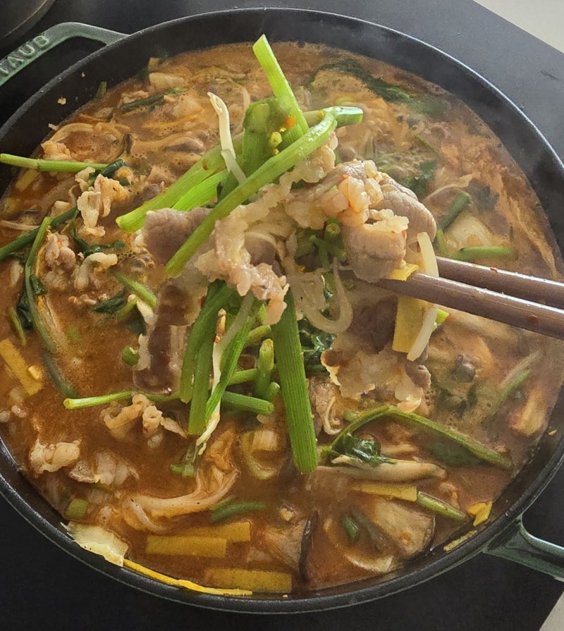 멸치칼국수라면으로 간단하게 등촌샤브칼국수 만들기