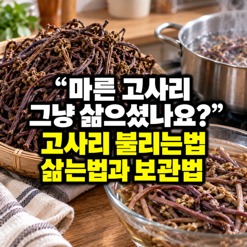“마른 고사리 그냥 삶으셨나요?” 고사리 불리는법 삶는법과 보관법