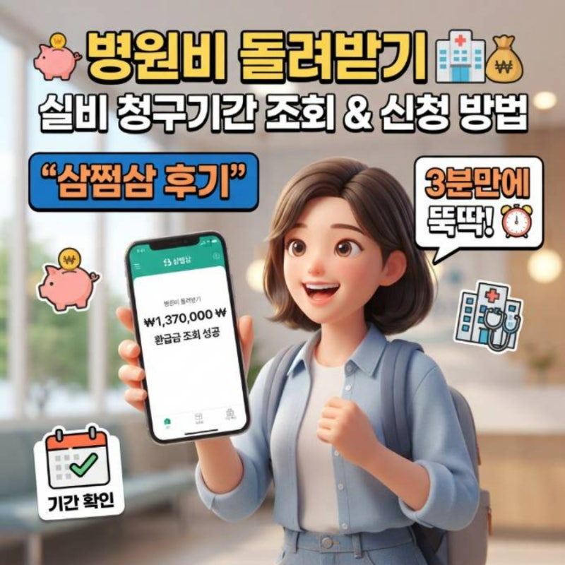 삼쩜삼 병원비환급금 실비청구기간 조회 후기와 신청 방법