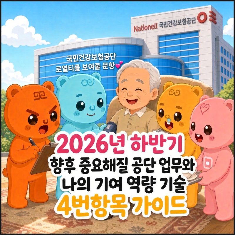 2026년 하반기 건강보험공단(건보) 4번항목 자소서 가이드 '향후 중요해질 공단 업무와 나의 ....