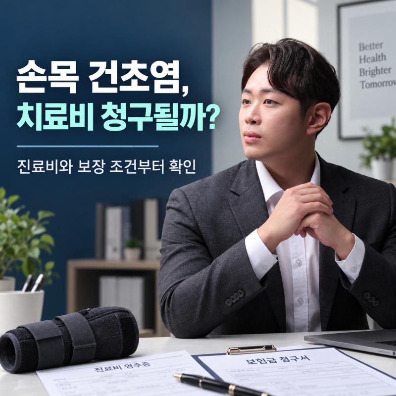 손목 건초염 치료비, 실손 청구될까? 주사·보조기 비용까지 확인할 것