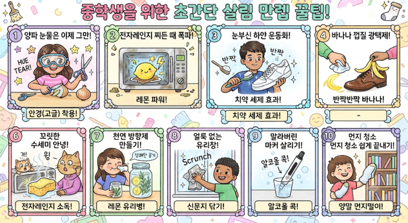 [감성연구소] 초간단 살림 만렙 꿀팁 TOP 10