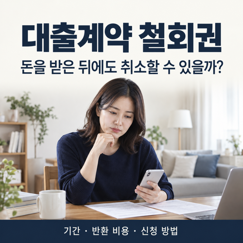 “이미 입금됐는데요?” 대출계약 철회권, 14일과 반환 비용 정리