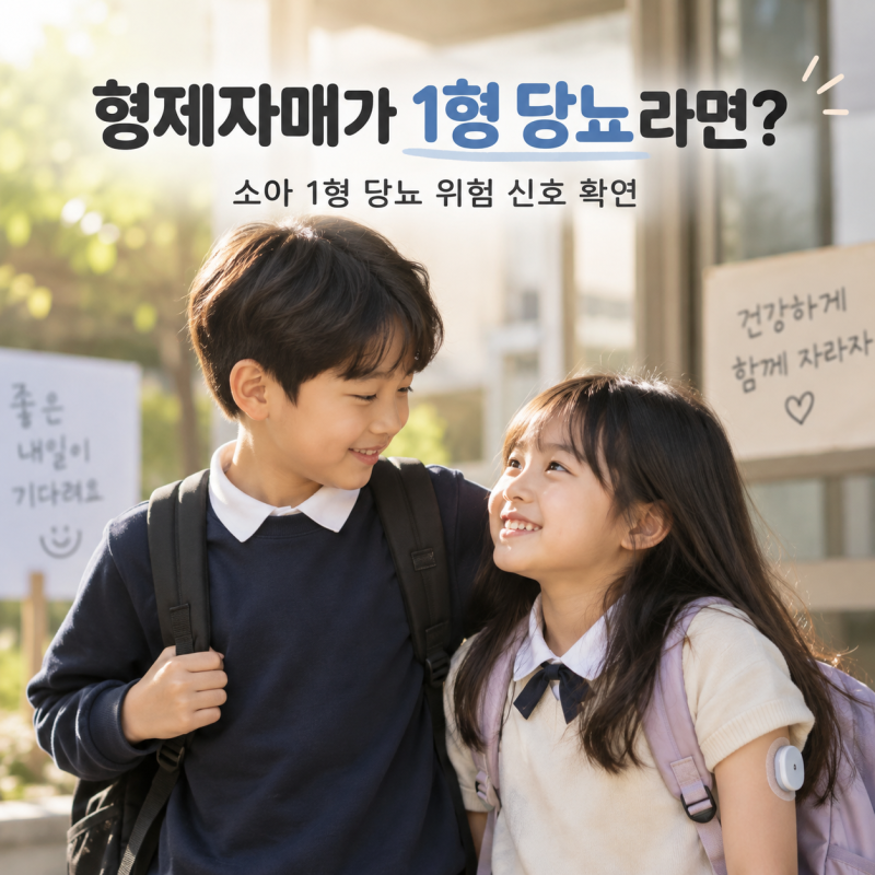 형제자매가 1형 당뇨라면? 소아 1형 당뇨 초기증상과 가족력 위험 10배