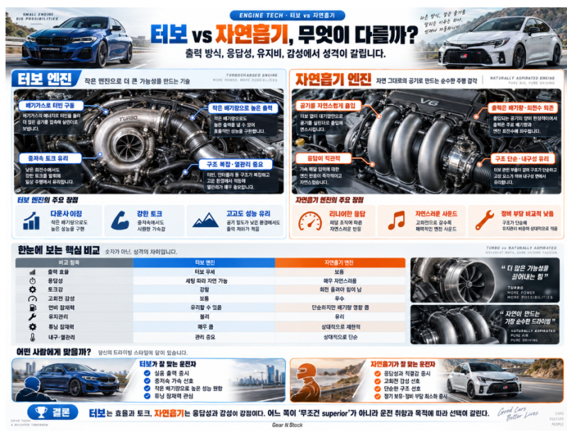터보 VS 자연흡기 뭐가 다를까?