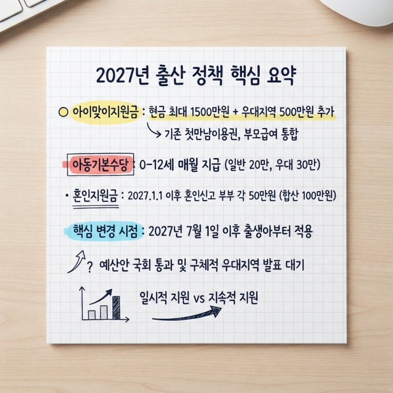 2027년 7월 출산 앞두고 바뀐 지원금 계산해보니 결과가