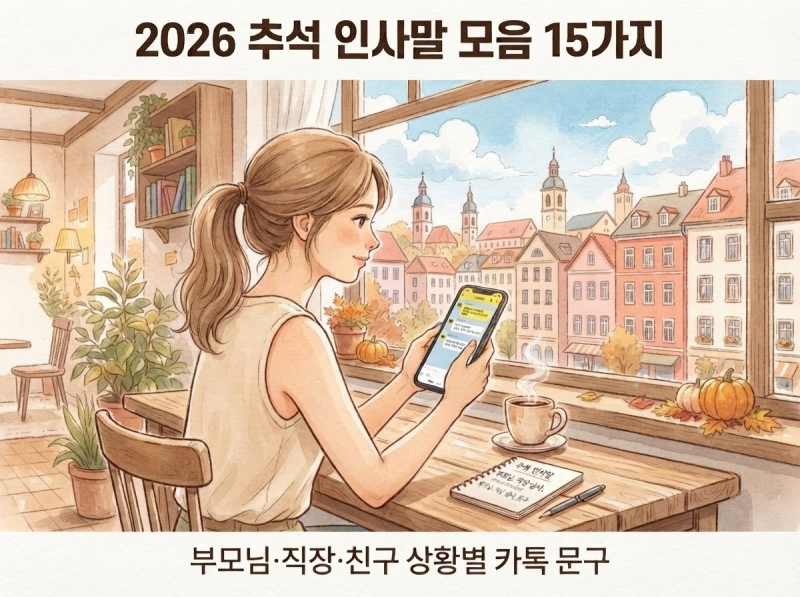 2026 추석 인사말 모음 15가지, 부모님·직장·친구 상황별 카톡 문구