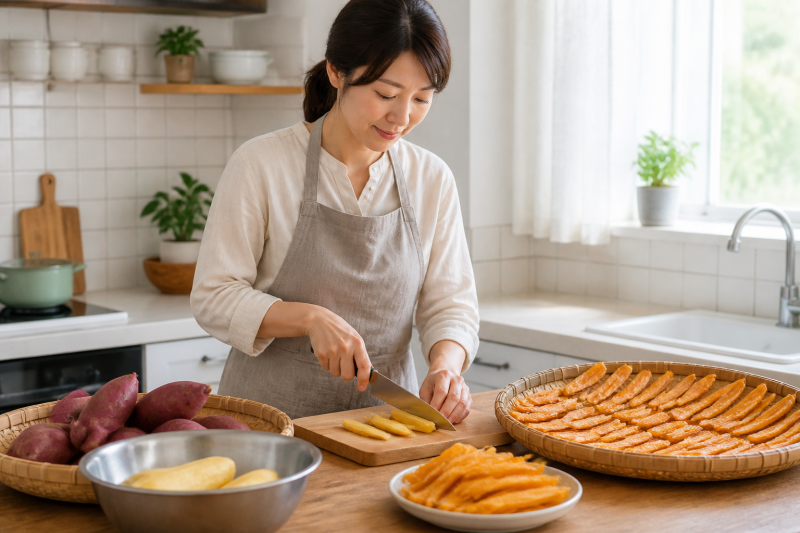 고구마말랭이 쫀득하게 말리는 재료와 순서
