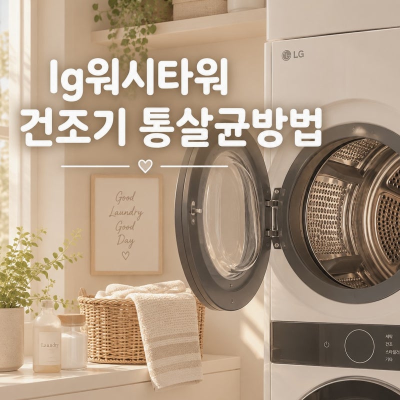 lg엘지 워시타워 건조기 통살균 방법, 한 달에 한번 관리해야 하는 이유