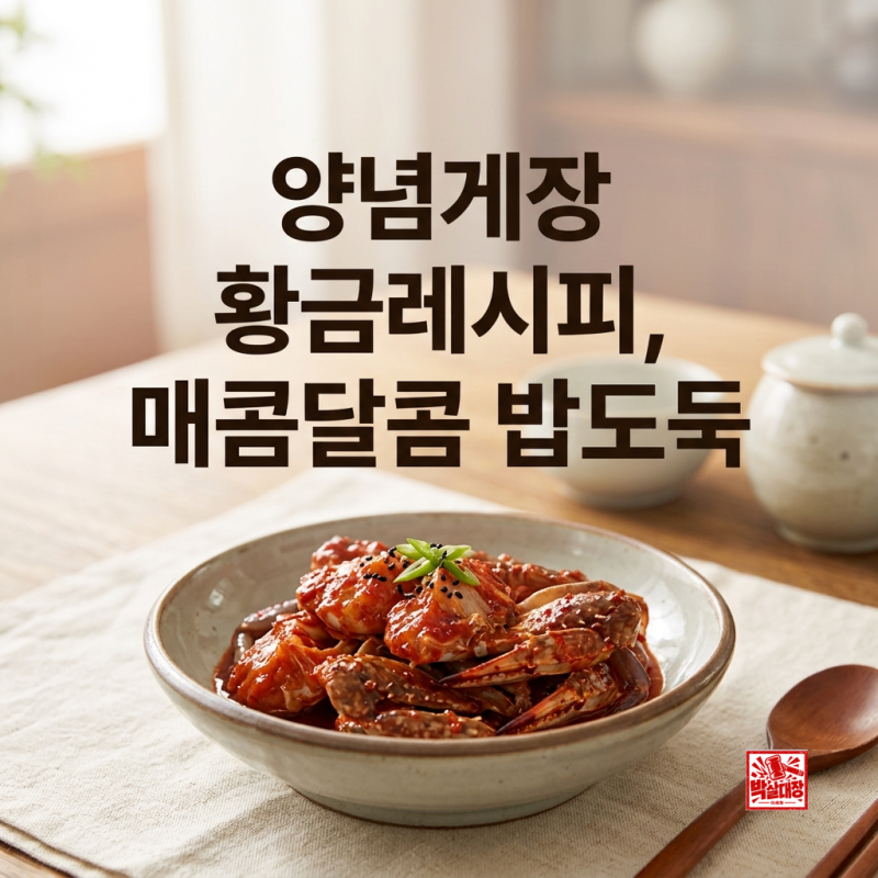 양념게장 황금레시피, 매콤달콤 밥도둑 제대로 뿌셔보자