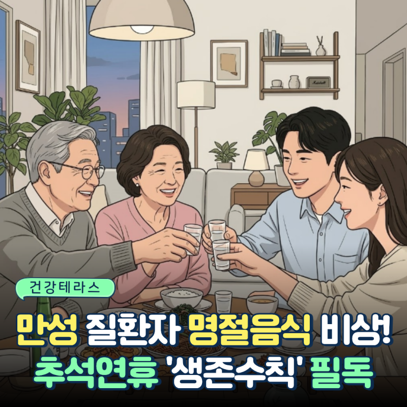당뇨·고혈압·천식·관절염 환자까지? 연휴에 '이것' 방심하면 큰일! 추석 명절 5대 생존 수칙....