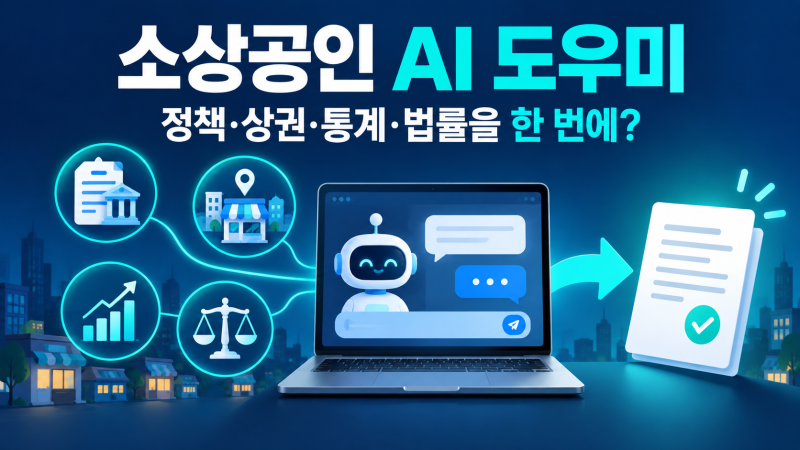 소상공인 AI 도우미 9월 도입 예정, 정책자금부터 상권정보까지 직접 물어보면?