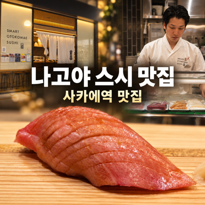 나고야 스시 맛집 사카에역 가심비 좋은 오토코마에 스시