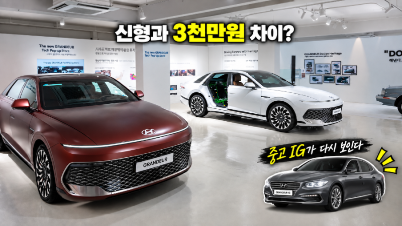 “3,000만원 넘게 차이 난다” 그랜저 하이브리드, 중고 IG가 끌리는 이유