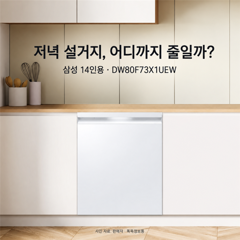 삼성 DW80F73X1UEW 식기세척기, 가격·설치비·14인용 선택 기준