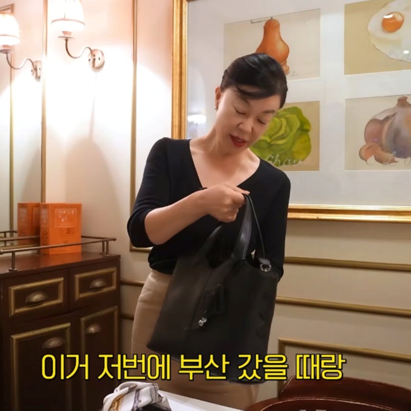 최화정 유튜브에서 발견한 닥스 헤더백 연예인가방 토트백 실크 스카프 여자 가을코디는 이....