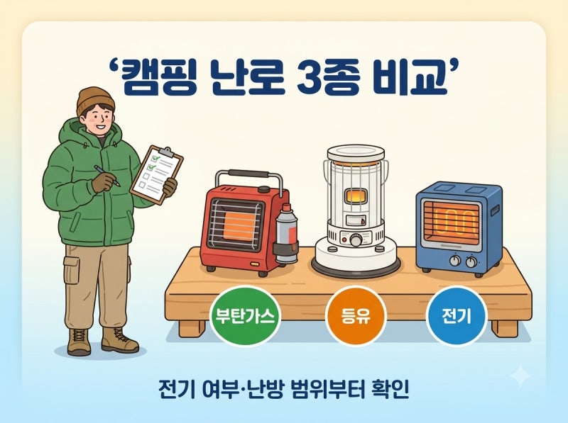 캠핑 난로 추천｜부탄가스·파세코·에디르 가격과 난방방식 비교