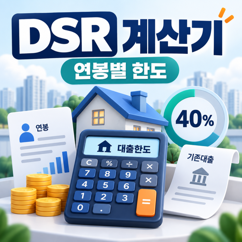 DSR계산기 연봉 4천·6천이면 주담대 얼마? 40% 계산이 끝이 아닌 이유