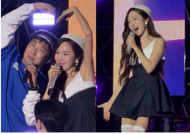 '소녀시대 탈퇴' 제시카, 12년 만에 국내 무대…박명수와 '냉면' 무대 포착 [MD이슈]