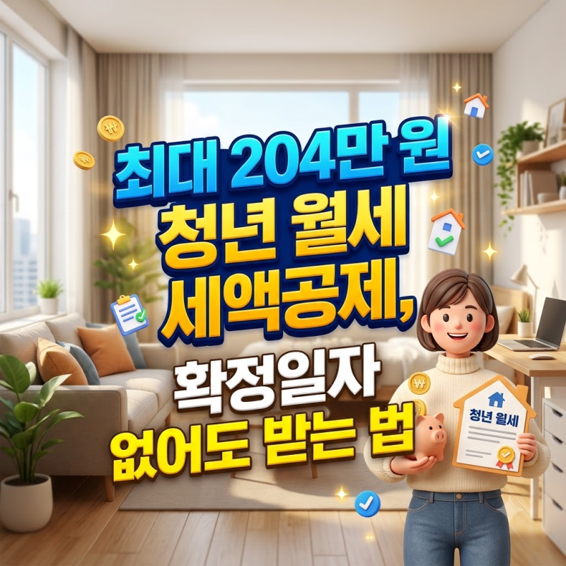 최대 204만 원 청년 월세 세액공제, 확정일자 없어도 받는 법
