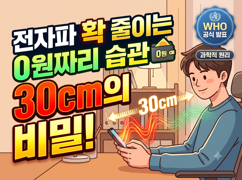 전자파 확 줄이는 0원짜리 습관, 30cm의 비밀! (WHO 공식 발표 & 과학적 원리)