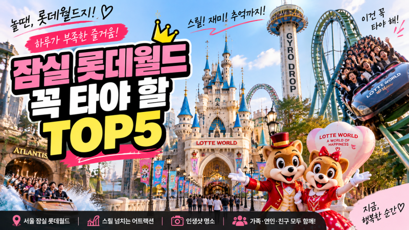 [나눔꾼 핫픽] 잠실 롯데월드 가면 꼭 타야 할 놀이기구 TOP5