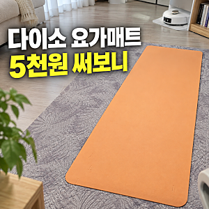 다이소 요가매트 5천원 후기, 4mm TPE 홈트용으로 직접 써보니
