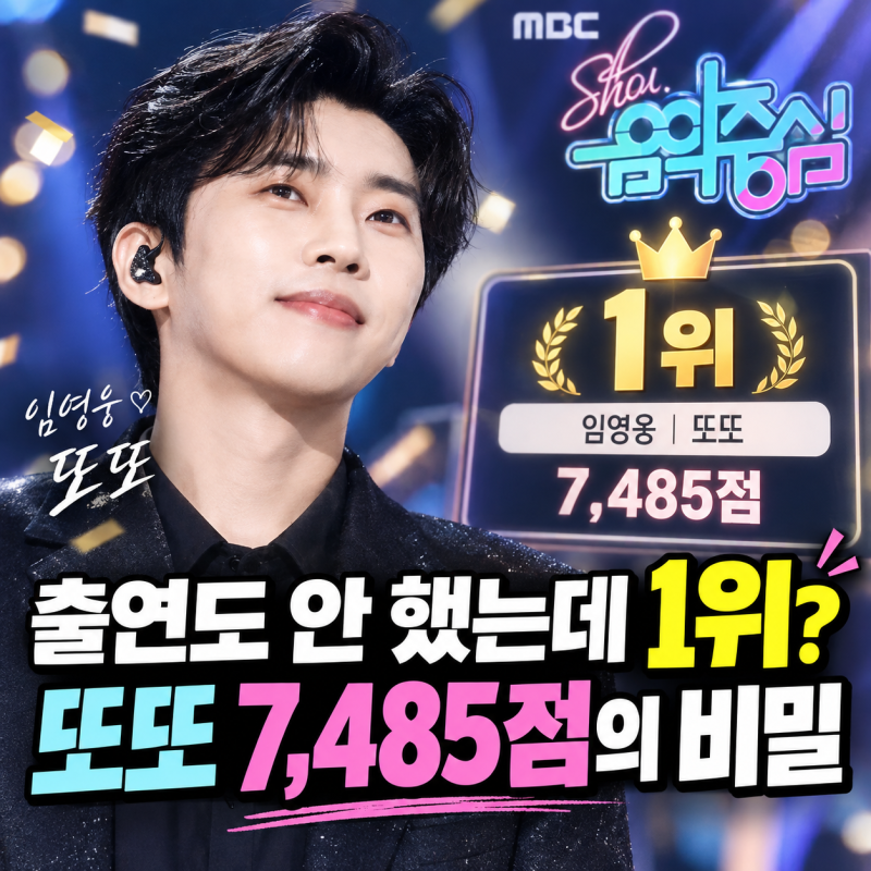 임영웅 출연도 안 했는데 1위? 또또 7,485점의 비밀