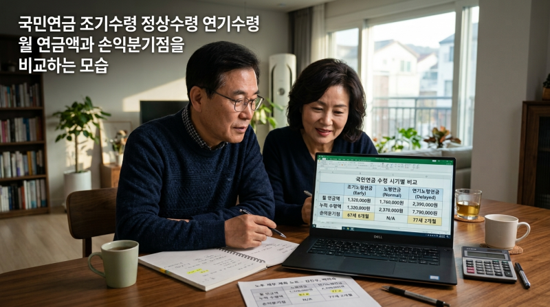 국민연금 조기수령 vs 연기수령｜몇 살부터 연기연금이 유리할까? 손익분기점 계산